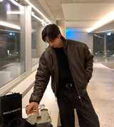 Defies 6オンス レザーボンバーパデッドジャケット