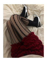 Lace Wavy Mesh Stockings