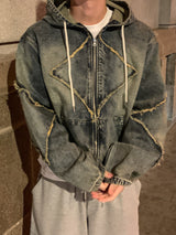  Nanjing vintage denim hooded jacket 