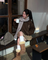 [ORIGINAL] Wrapping Leopard Fleece Hoodie