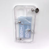 Line silver ribbon jelly hard case (clear)