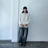 Raw-Hem Drop-Shoulder Shirt