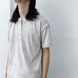 Faded Henley Short Sleeve Tee