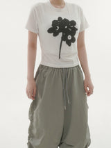 フィントフラワーショートスリーブTシャツ -2C