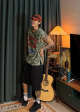 VIR Style Cotton Pin-Tuck Wide Bermuda Shorts