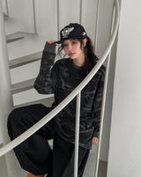 Tiff Damage Camo Waffle Sweatshirt