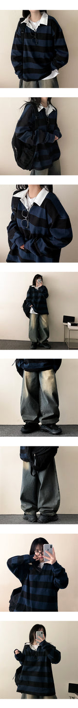 Pennon Boxy Danjara Collar Sweatshirt