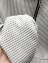 Gad High Neck Zipper Collar Diagonal Zip-Up