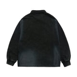25SS ウォッシングエンボラグビースウェットシャツ ブラック