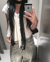 Grey leopard pants