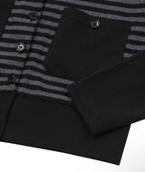 MOTION STRIPE BUTTON CARDIGAN
