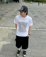 English lettering short sleeve t-shirt