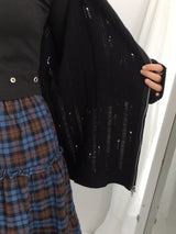 Eyelet Cropped Punching T