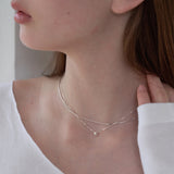 Silver 925 Minimal Oval Charm Necklace