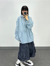  natural denim bermuda pants
