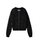 シンボルメッシュジャージジップアップ_ブラック