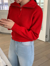 [MADE] Burl Half Zip-Up Knitwear
