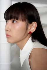ローズフォーマイカピアス - レッド