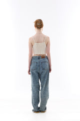 GAGA RIBBON BUSTIER / BEIGE