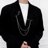 Men's クローズピンジャケットブローチ_CLEF ウェーブブローチ