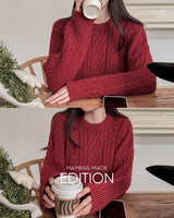【MADE】Round neck Cabbage Knit