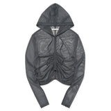 COLLECTION DRAPE HOODIE CARDIGAN [GRAY]