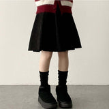 Rose waistband corduroy midi skirt
