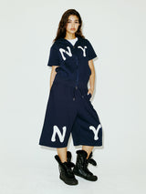 NY アップリケカプリパンツ NAVY
