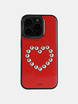ハートスタッドケース (red)