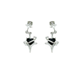 Cubic heart planet Earring [black]