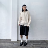 Deep Pleat Wide Shorts