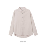 LMN Mar Essential Linen Semi-Over Shirt (12 colors)