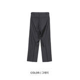 Striped Basic Bijou Slacks 2COLOR