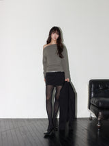 クラシックパッデドミニスカート (BLACK)