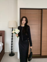 Annie Slim Button Long Sleeve Cardigan