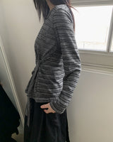 Norin Twisted Round Diagonal Long Sleeve T-Shirt