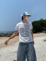 Piked Coloring Roll-Up Short Sleeve T-Shirt 5C
