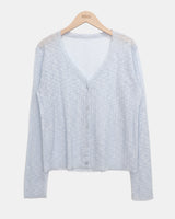 Meirin Lace V-Neck Sheer Cardigan
