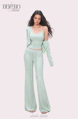 ロエナ パッド スリーブレス フレア トレーニング セットアップ(pants regular)