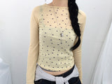 Mini dot ribbed t