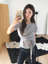 Saseon wrap blouse
