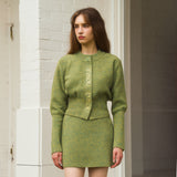 ALPACA SLIM CARDIGAN - MINT GREEN