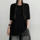 Rome Twisted Round Short-Sleeved Knitwear