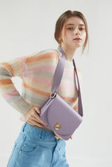 ISLE MINI shoulder leather bag / Purple Lilac
