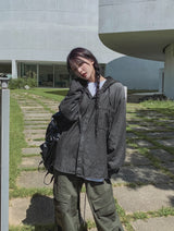 Luca over denim hoodie