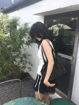 アイレットレオパードプリントバッグ