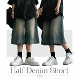 Duffel vintage washed Bermuda denim shorts