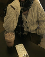 [ORIGINAL] Sand Color Heavy Knit Cardigan