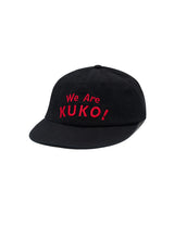 WeAreKUKO! 6パネルオックスフォードキャップ_ブラックレッド