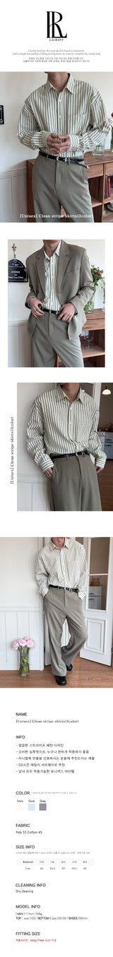 [Unisex] Clean stripe shirts(3color)